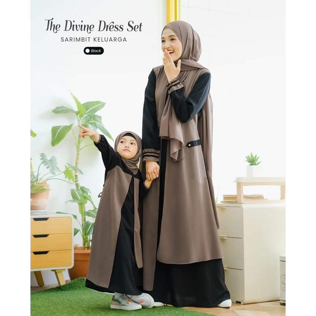 BAJU COUPLE IBU DAN ANAK PEREMPUAN / GAMIS SET HIJAB TERBARU 2024 / MODEL GAMIS SYARI TER