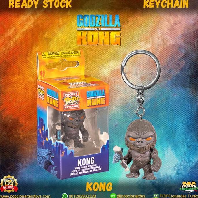 Funko POP Keychain - Godzilla vs Kong - Kong with Battle Axe