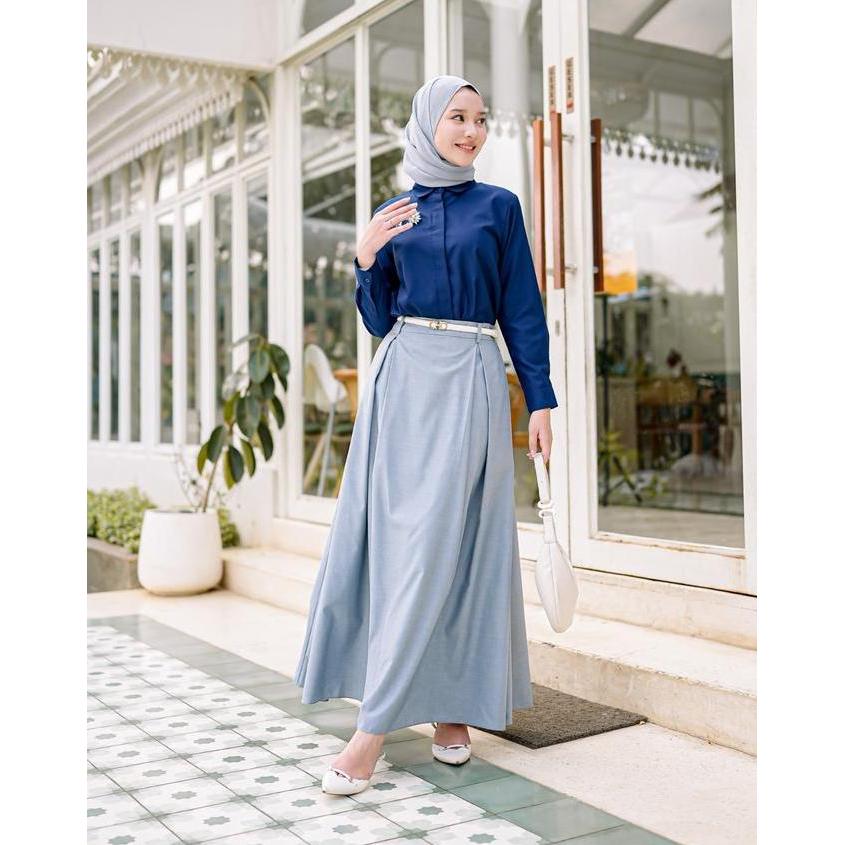 Zysku Xena | Miori Flared Skirt A-Line - 3 Warna | Rok Basic Payung Flared Maxi Lebar Panjang