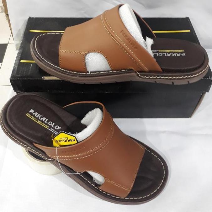 sandal casual pria kulit asli Pakalolo n0945 orinal coklat muda