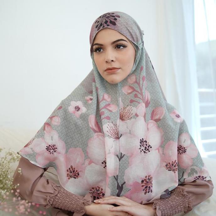Hijab Bergo- Hijab Instan Sakura warna Olive (hijau)