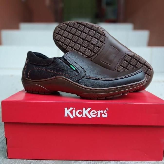 Sepatu Pantofel Kickers Pria | Sepatu Kickers Slop Kulit Kerja Kantor #Gratisongkir