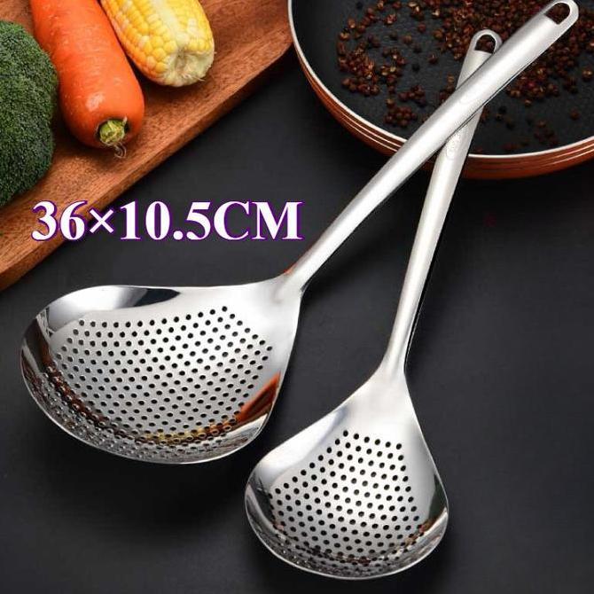 Strainer Saringan Sup Sendok Saringan Mie Jumbo Tirisan Sayur Serokan Masak Gorengan Stenlis
