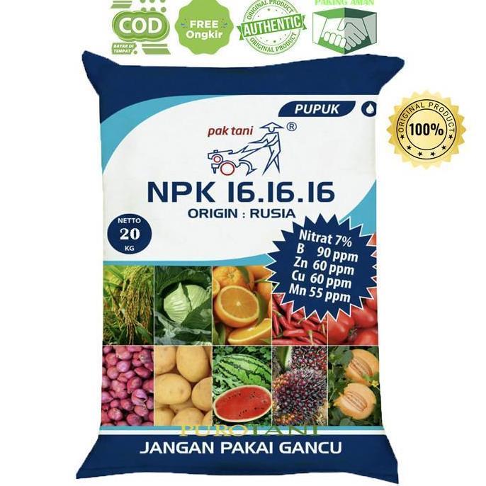 Pupuk Npk 161616 Pak Tani 20 Kg Npk 16 16 16 20Kg