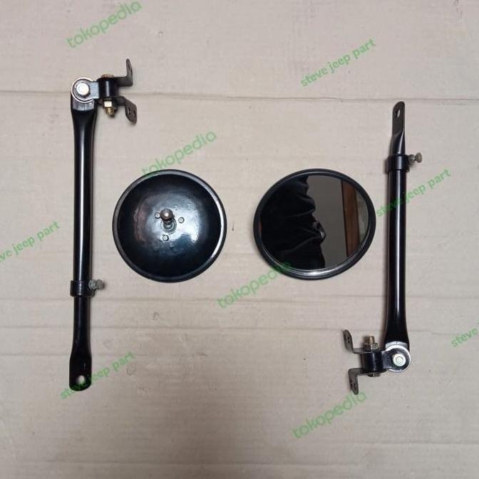 kaca spion + gagang spion jeep willys, harga per 1set mobil. Terlaris
