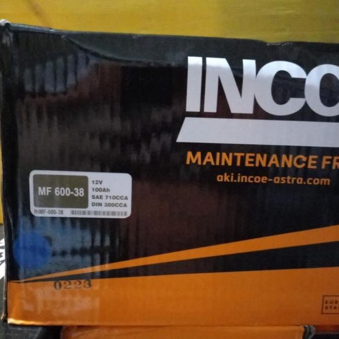 Aki Mobil Incoe MF 600-38 12V 100AH Terlaris