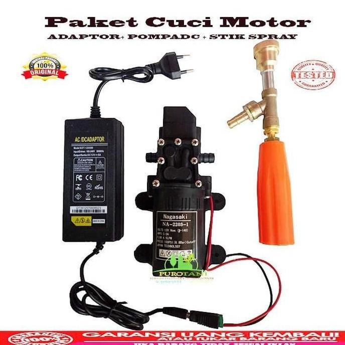 Set Alat Cuci Motor Portabel