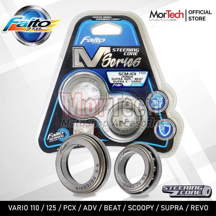 Kones Bambu Pelor Faito Komstir Bearing Streering Cone Mangkok Stang Supra X 125 / Vario 110 125 150
