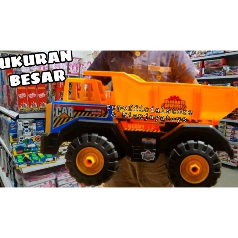 HEMAT` MAINAN MOBIL TRUK BAK BISA DI NAIKI / TRUK KONSTRUKSI /TRUK PASIR JOMPLANG UKURAN BESAR