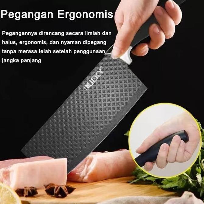 Set Pisau Dapur Multifungsi Anti Lengket 6in1 High Quality Dapur Knife [terbaik]