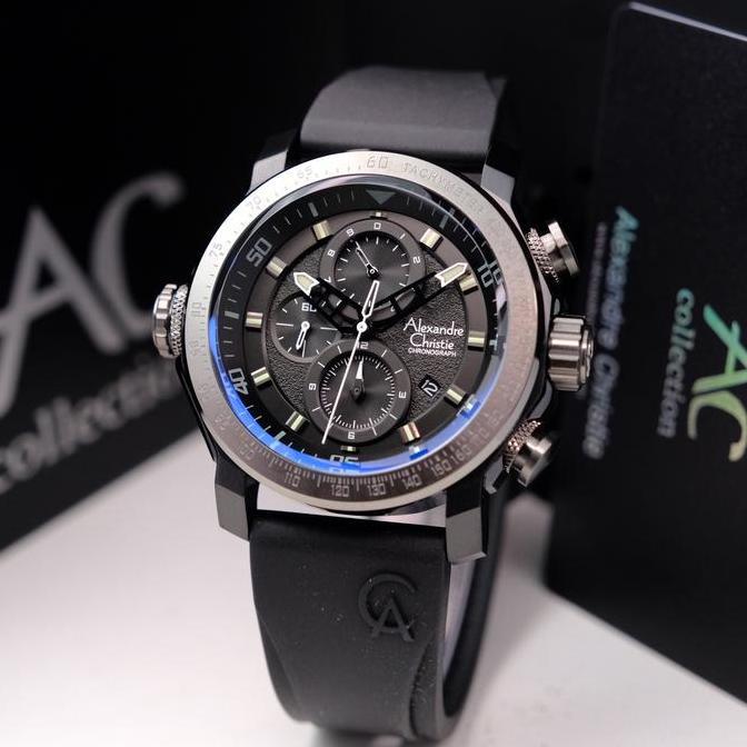 ALEXANDRE CHRISTIE AC 6565 FULL BLACK PRIA. GARANSI RESMI 1TAHUN