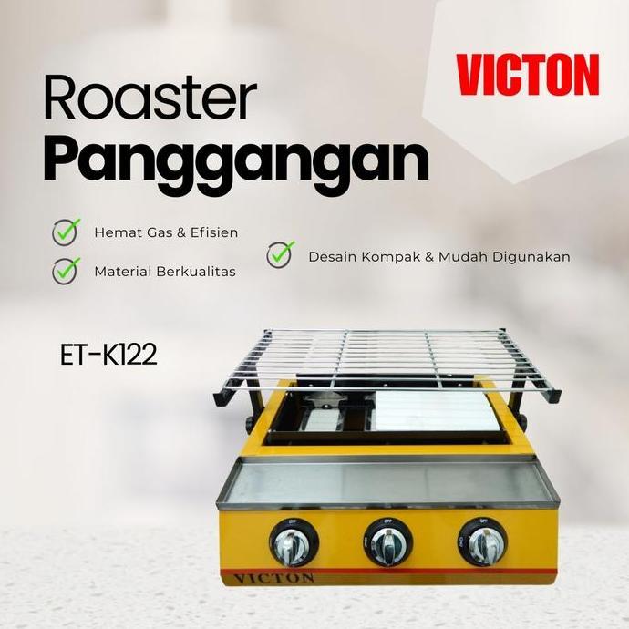 Terlaris Panggangan Sosis 3 Tungku Alat Panggang Roaster Victon / Eton Et-K122