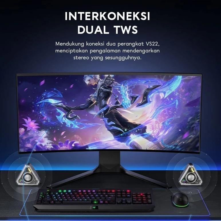 New Speaker Bluetooth 5.3 Portable Mini Rumah Mesin Musik Subwoofer Rgb Led Light Speakers Tws