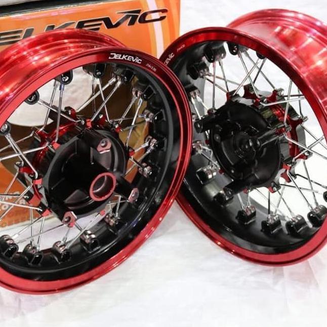 ( Termurah ) Velg Delkevic Jari-Jari Yamaha Nmax Merah (Double Disk) Original