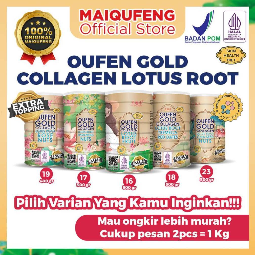 MAIQUFENG  OUFEN GOLD COLLAGEN LOTUS ROOT POWDER / HALAL  BPOM  RI