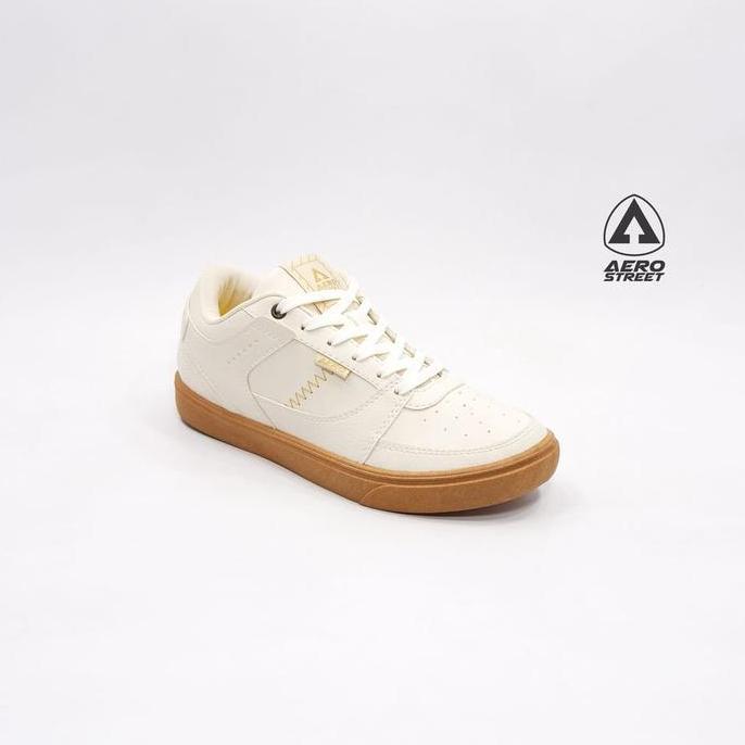 AEROSTREET HOOPS LOW PUTIH GUM 100% ORINAL