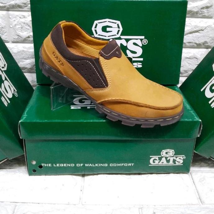 Sepatu Gats To 2205 Orinal Kulit Pria Model Kasual Flat Shoes