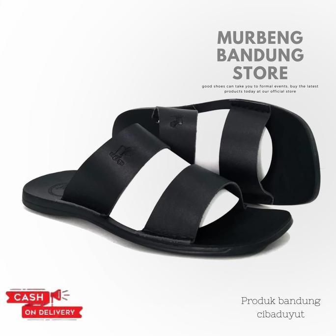 sandal pria kulit sapi asli prodak lokal cibaduyut