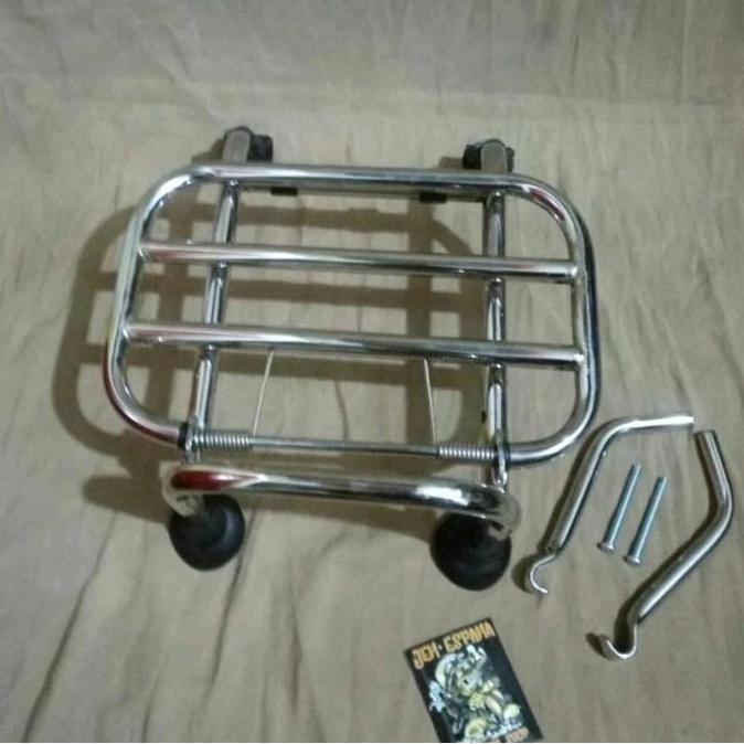 Front rack Vespa super sprint Px Excel Exlusive dll / aksesoris Vespa