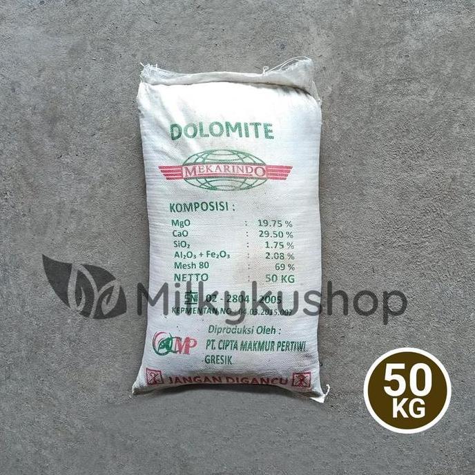 TERLARIS PUPUK DOLOMITE 50 KG KEMASAN PABRIK KAPUR DOLOMIT VIA GOSEND GRAB
