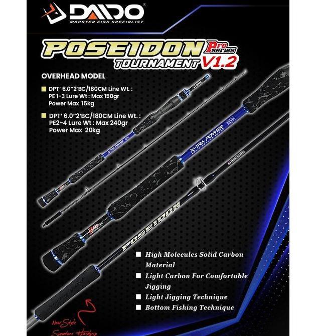 Promo Joran Daido Poseidon Pro Light Carbon Sp Dan Bc 180Cm Pe1-3 Pe2-4