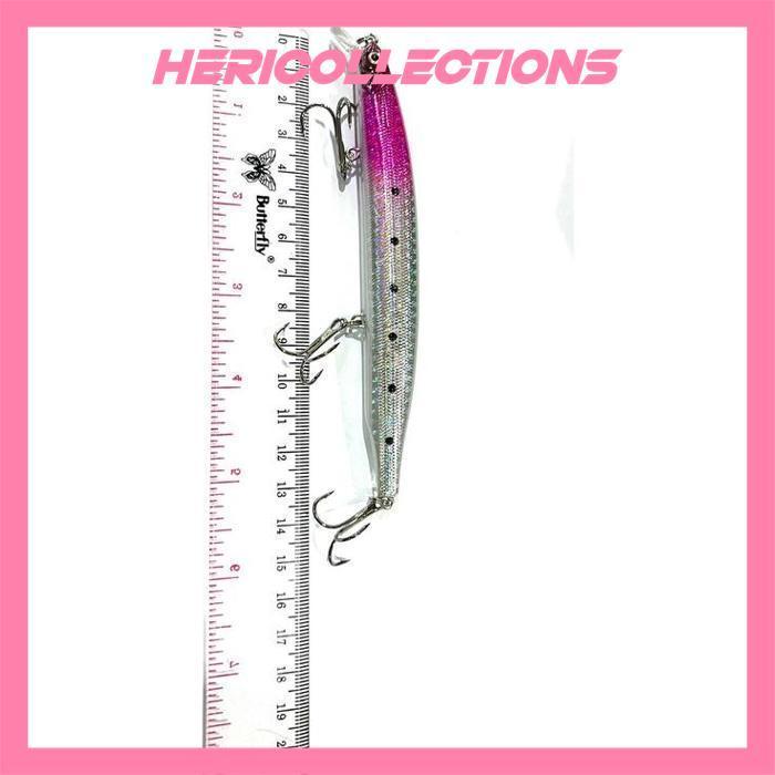 Vex-2126 Umpan Ikan Casting Minnow Besar Ukuran 15 Cm Dan Berat 28 Gram Cocok Unutk Laut Dan Ikan Be