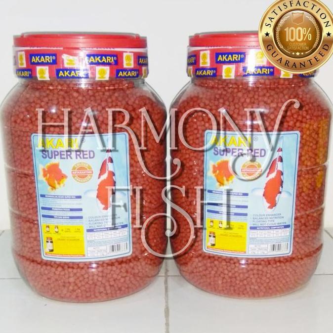 AKARI SUPER RED 4KG 5MM Pelet Pakan Ikan Koi Koki Louhan Kasar 4 Kg