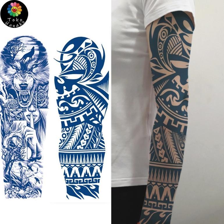 Tattoo Sementara Lengan Penuh Tahan Air & Tahan Lama Temporary Tattoo Sticker Fruit Ink Tattoo Skena
