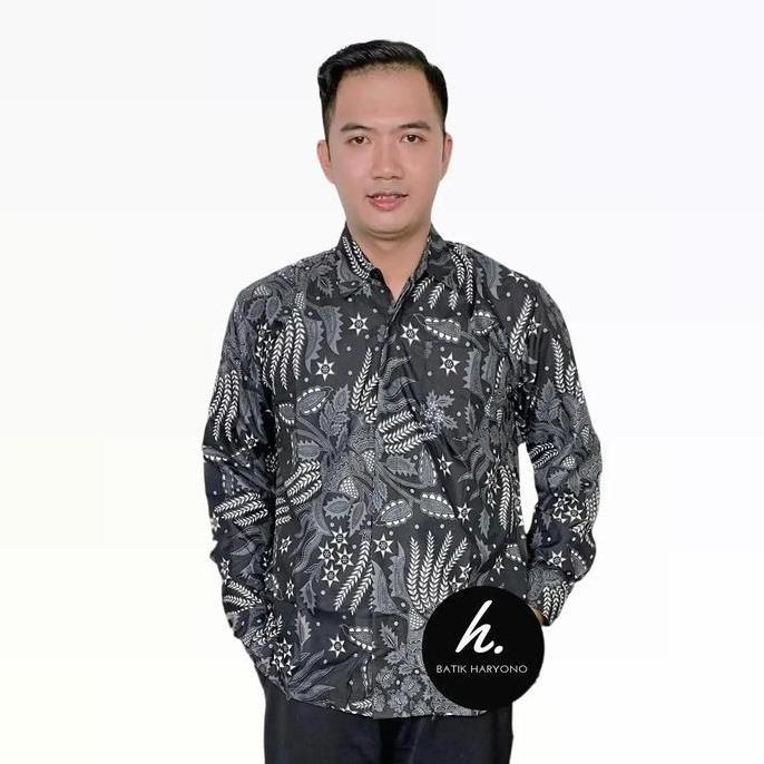 Baju Kemeja Batik Pria Dewasa Lengan Panjang Slim Fit Mewah
