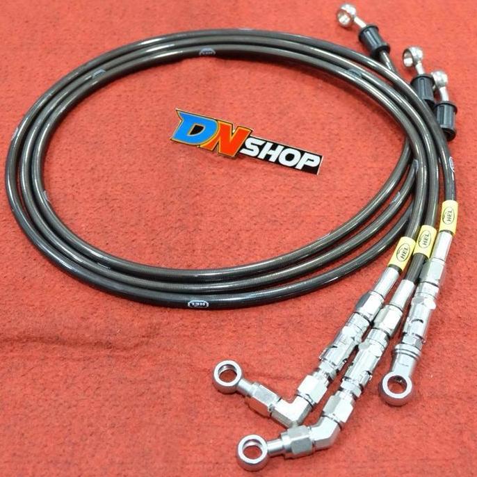 Promo Selang rem depan hel 90cm fitting stainless 45 90 derajat staubli quickrelease Diskon