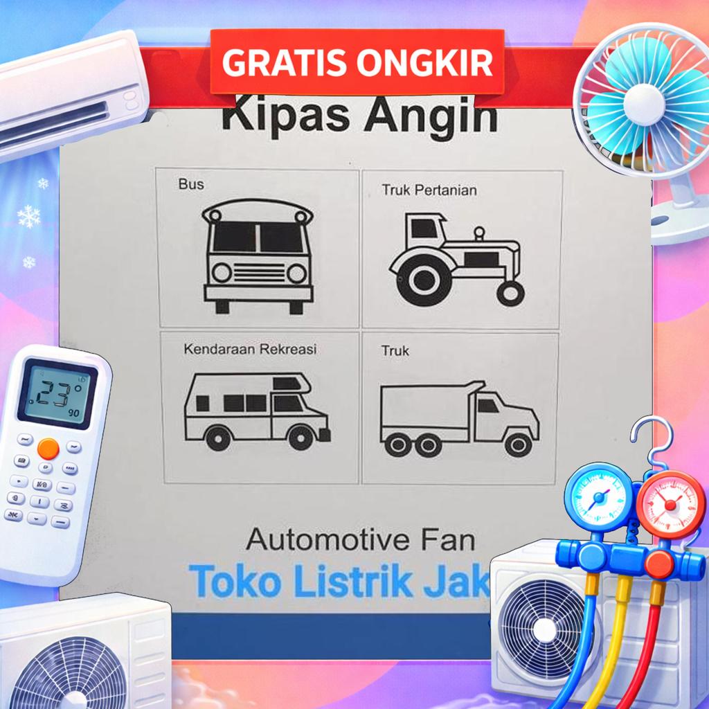 Kipas Angin Dc 24V Visalux Kipas Angin Aki Kipas Jepit Dc 8 Inch 24V Sameday