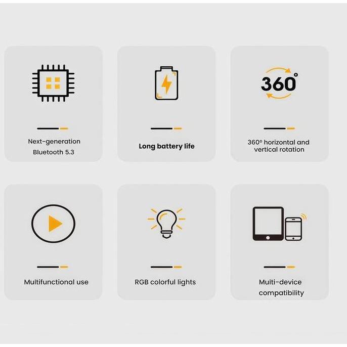 Winarsendang4 - Nirkabel Speaker Bluetooth dengan Fitur Lampu Suasana, Dudukan Ponsel dan Powerbank,