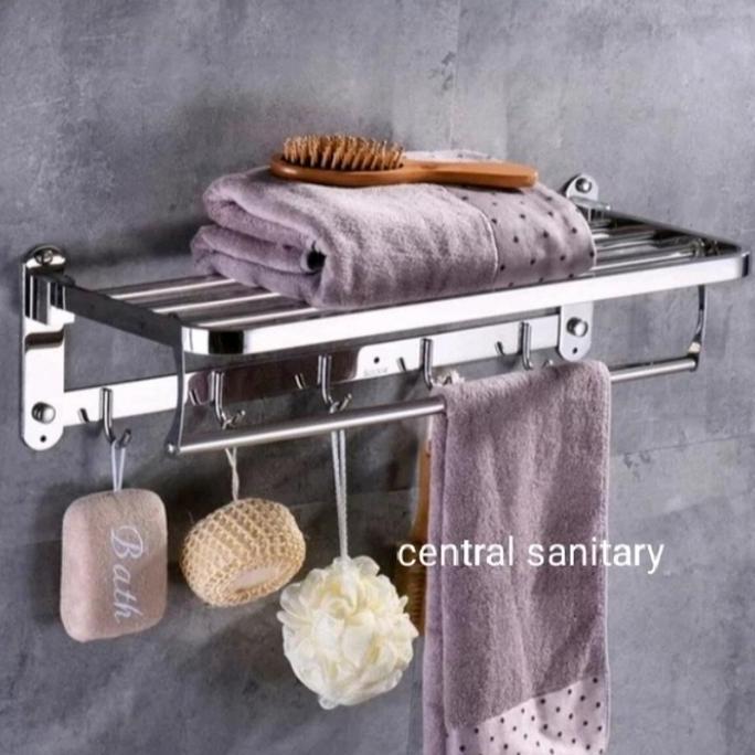 rak handuk/gantungan handuk/baju kamar mandi model toto/model toto