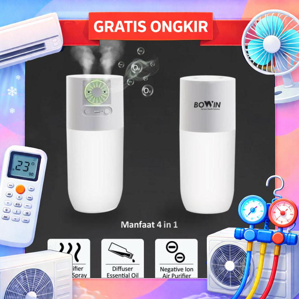 Bowin Oxy H2O Air Purifier Humidifier Diffuser Lampu Malam Grab