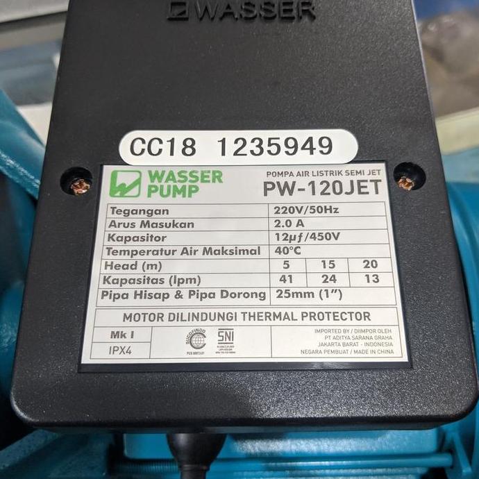 Ready POMPA AIR SEMI JET PUMP WASSER PW120JET