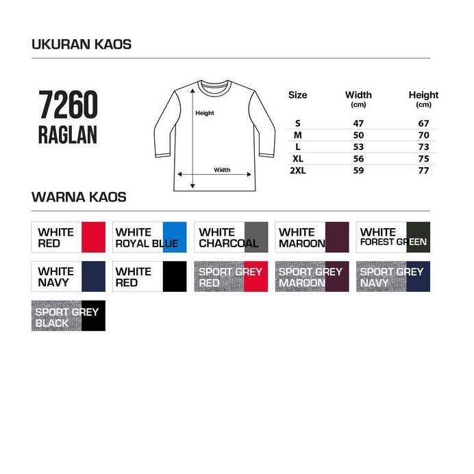 Kaos Raglan NSA Teddie S-Xxl Sablon Pria dan Wanita