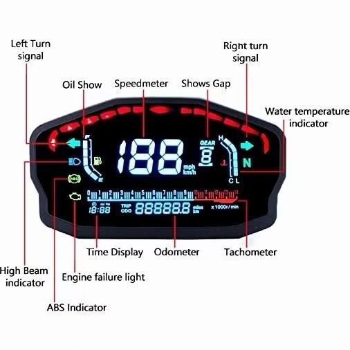 FREE ONGKIR SPEEDOMETER SPIDOMETER DIGITAL LED DUCATI COUSTOM UNIVERSAL MOTOR VARIO BEAT MIO M3 DLL 