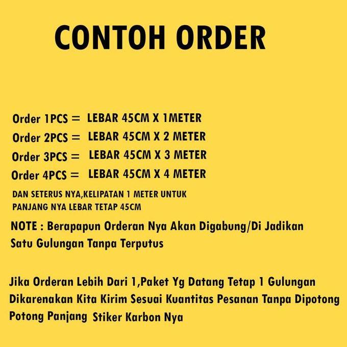 DISKON STIKER SKOTLET KARBON 3D HITAM DOFF L 45CM P 1 METER UNTUK KENDARAAN