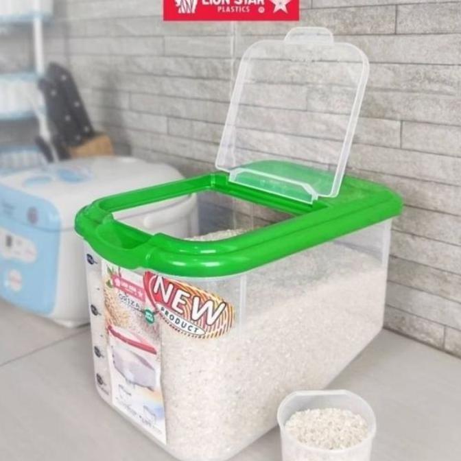 Ready Kotak tempat beras lion star basic home 6kg/rice box lion star/Tempat beras lion star