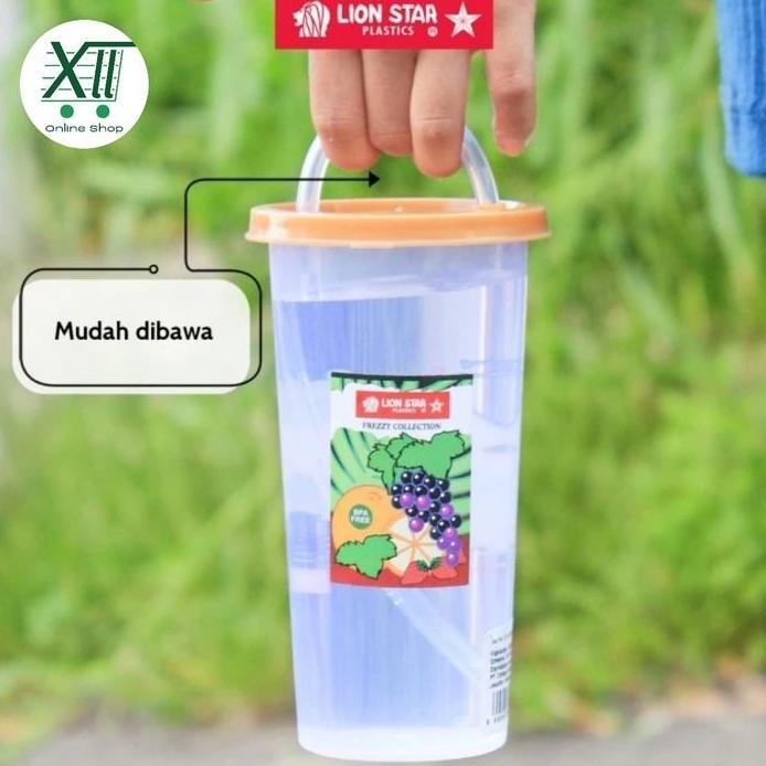 Ready LION STAR GL~14 Kids Water Drink Bottle 280 ml Botol Gelas Plastik Minum Anak dengan Tutup dan