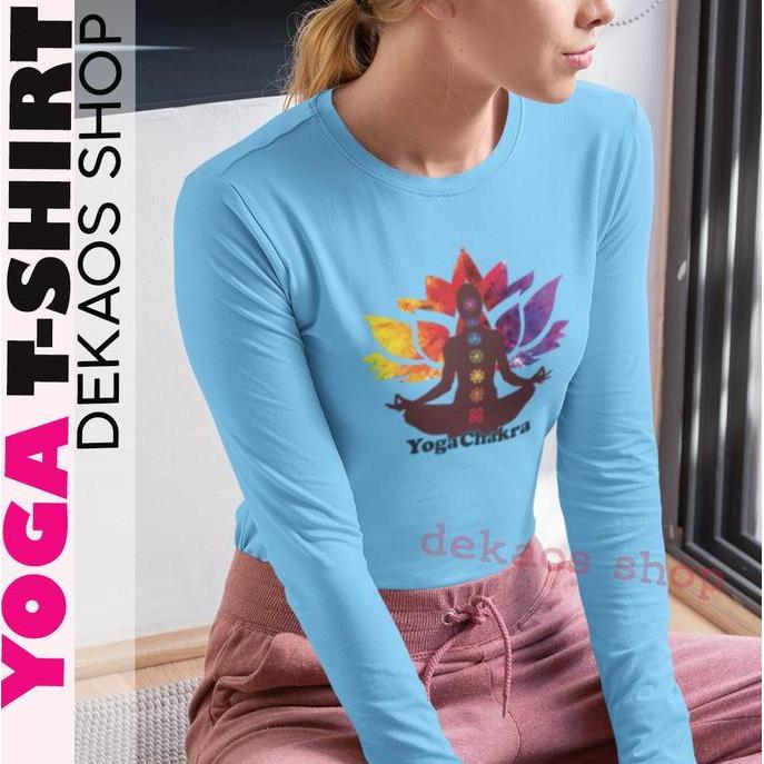 KAOS YOGA LENGAN PANJANG WANITA / KAOS YOGA CEWEK / BAJU YOGA LENGAN PANJANG WANITA / TSHIRT YOGA WA