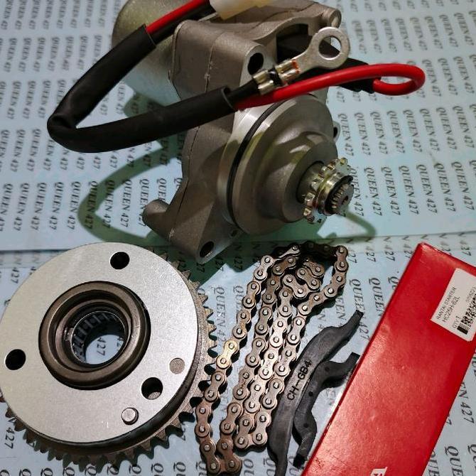 PAKET DINAMO STATER SET ONEWAY/GIGI/GEAR RUMAH PELOR STATER+RANTE RANTAI TENSIONER HONDA ASTREA STAR