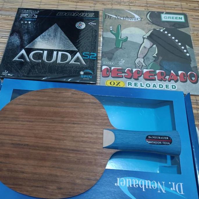 PAKET BAT TENIS MEJA DR NEUBAUER MATADOR TEXA PLUS ACUDA