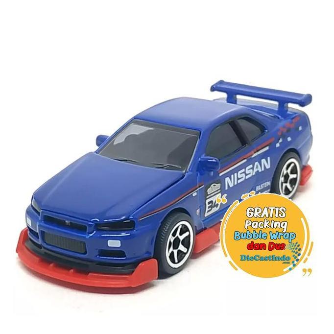 Majorette Japan Series Mix 3 Nissan GT-R R34 Biru