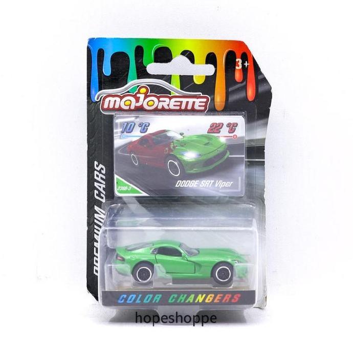 Majorette Premium Cars Color Changers Dodge SRT Viper Diecast Mobil Original Berubah Warna