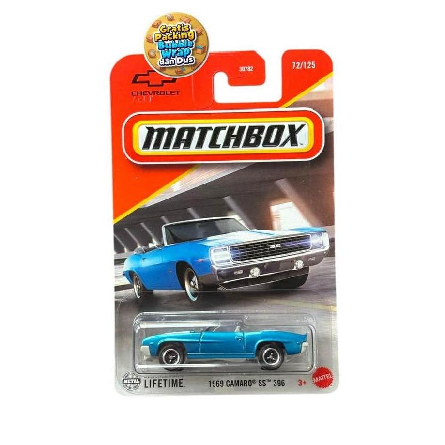 1969 Camaro SS 396 Biru Matchbox 93BD Diecast