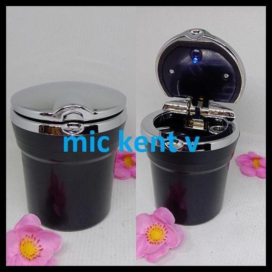 HOT DEAL ASBAK MOBIL LED/ASBAK ROKOK PORTABLE HITAM CHROME ALL NEW AVANZA XENIA 