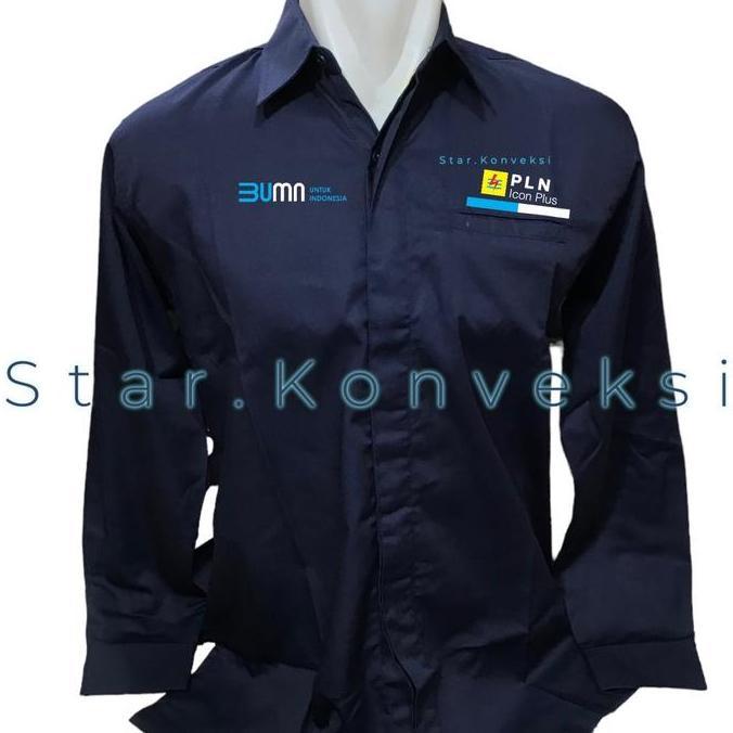 Seragam Kemeja PDH Baju ICON PLUS PLN ICON PLUS BUMN PLN ICON PLUS Lengan Pendek Lengan Panjang Warn