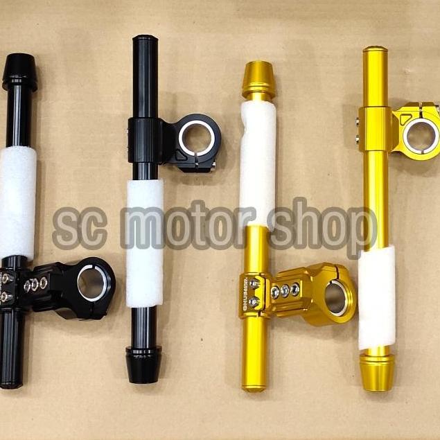 Stang jepit NUI racing full cnc + jalu stang 26-33mm satria fu-vixion Terlaris