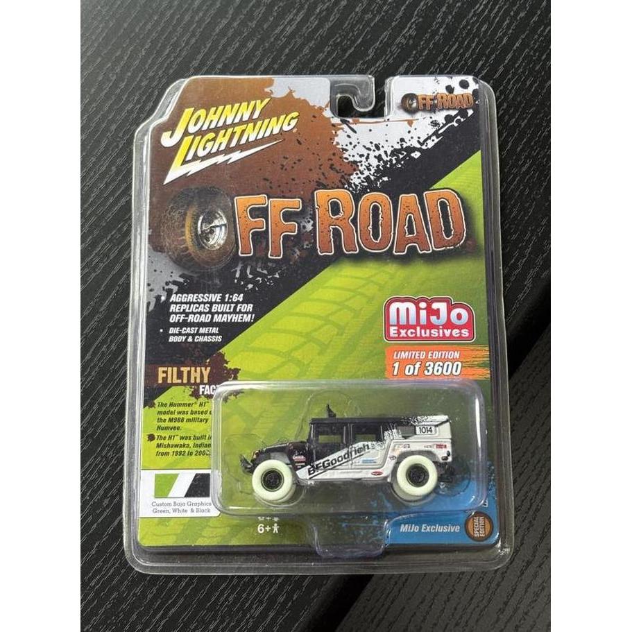 Chase Johnny Lightning Off Road Hummer H1 Hitam Putih